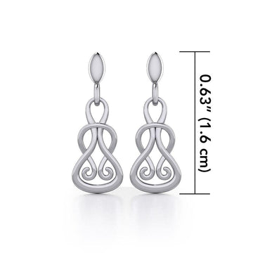 Celtic Knotwork Silver Earrings TE1188 - Jewelry